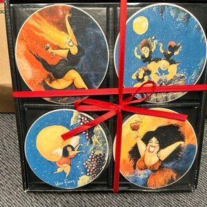JILL NEAL GALLERY Wine-Themed Wild Women Coasters #10312410
